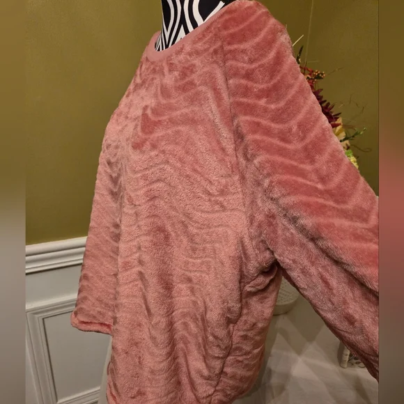 NEW Harlow & Rose Pink Chevron Print Long Sleeve Sweater XL - Picture 5 of 8